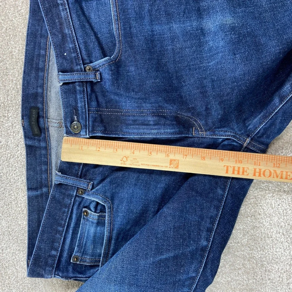 Uniqlo Jeans Mens 34x32 (Fits 36x31) Slim Fit Stretch Selvedge Detail 321-461579